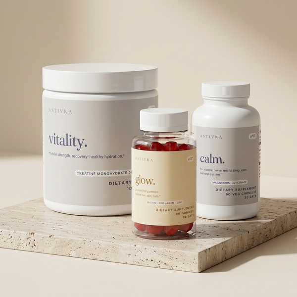 Astivra The Keep - vitality, calm and glow supplement set